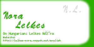 nora lelkes business card